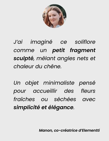 soliflore vase bois massif forme cristaux minéraux